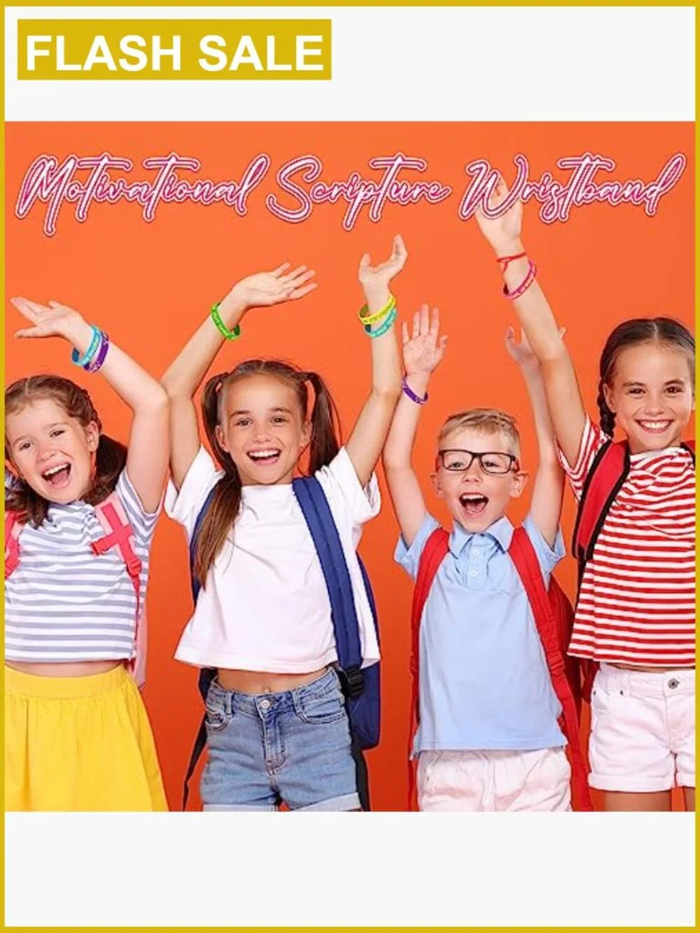 60 Religious Scripture Bracelets for Kids Christian Wristbands School Classroom